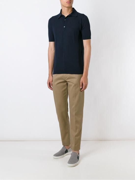 John Smedley JOHN SMEDLEY Men T-Shirts ROTH NAVY Blue Size US XL / EU 56 / 4 - 2 Thumbnail