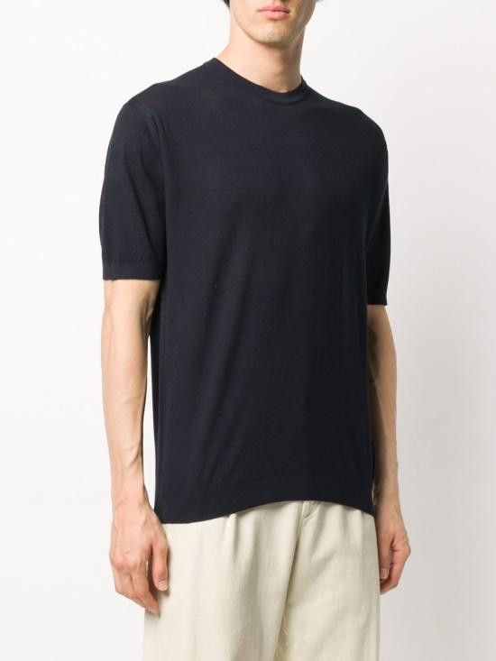 John Smedley JOHN SMEDLEY Men T-Shirts PARK NAVY Blue Size US XL / EU 56 / 4 - 4 Thumbnail