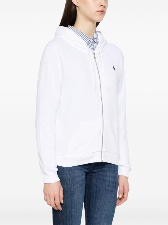 Polo Ralph Lauren POLO RALPH LAUREN Women Hoodies 211 935584 008 White Size S / US 4 / IT 40 - 4 Thumbnail
