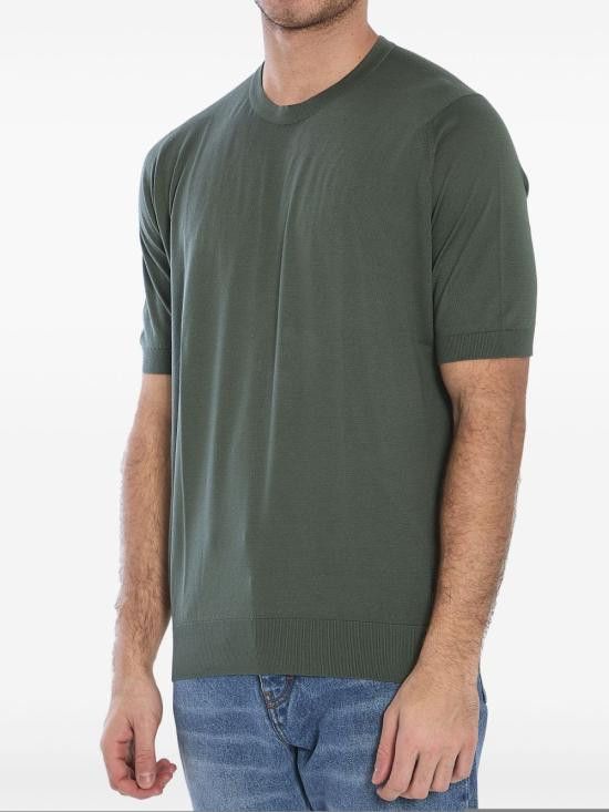 John Smedley JOHN SMEDLEY Men T-Shirts KEMPTON PALM Green Size US L / EU 52-54 / 3 - 4 Thumbnail