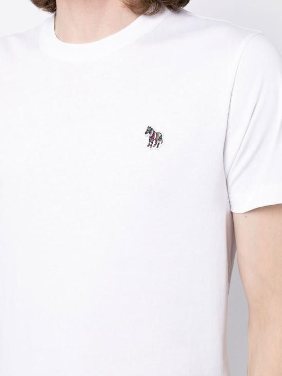 Paul Smith PAUL SMITH Men T-Shirts M2R010R KZEBRA01 White Size US XXL / EU 58 / 5 - 2 Thumbnail