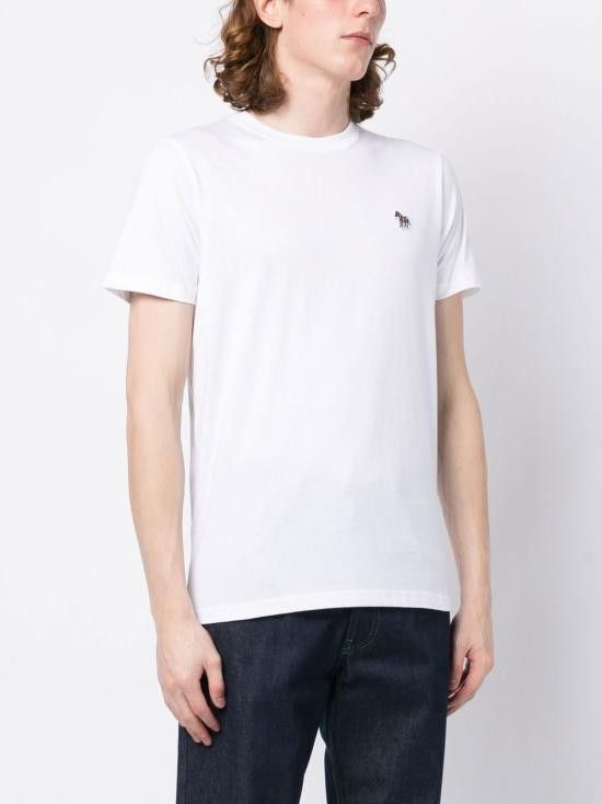 Paul Smith PAUL SMITH Men T-Shirts M2R010R KZEBRA01 White Size US XXL / EU 58 / 5 - 5 Thumbnail