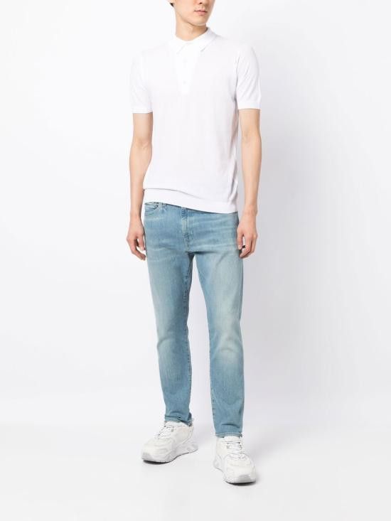 John Smedley JOHN SMEDLEY Men T-Shirts ROTH WHITE White Size US M / EU 48-50 / 2 - 5 Thumbnail