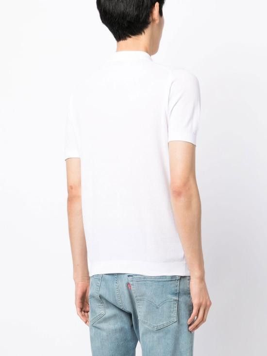 John Smedley JOHN SMEDLEY Men T-Shirts ROTH WHITE White Size US M / EU 48-50 / 2 - 2 Thumbnail