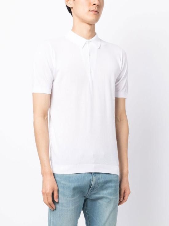 John Smedley JOHN SMEDLEY Men T-Shirts ROTH WHITE White Size US M / EU 48-50 / 2 - 4 Thumbnail