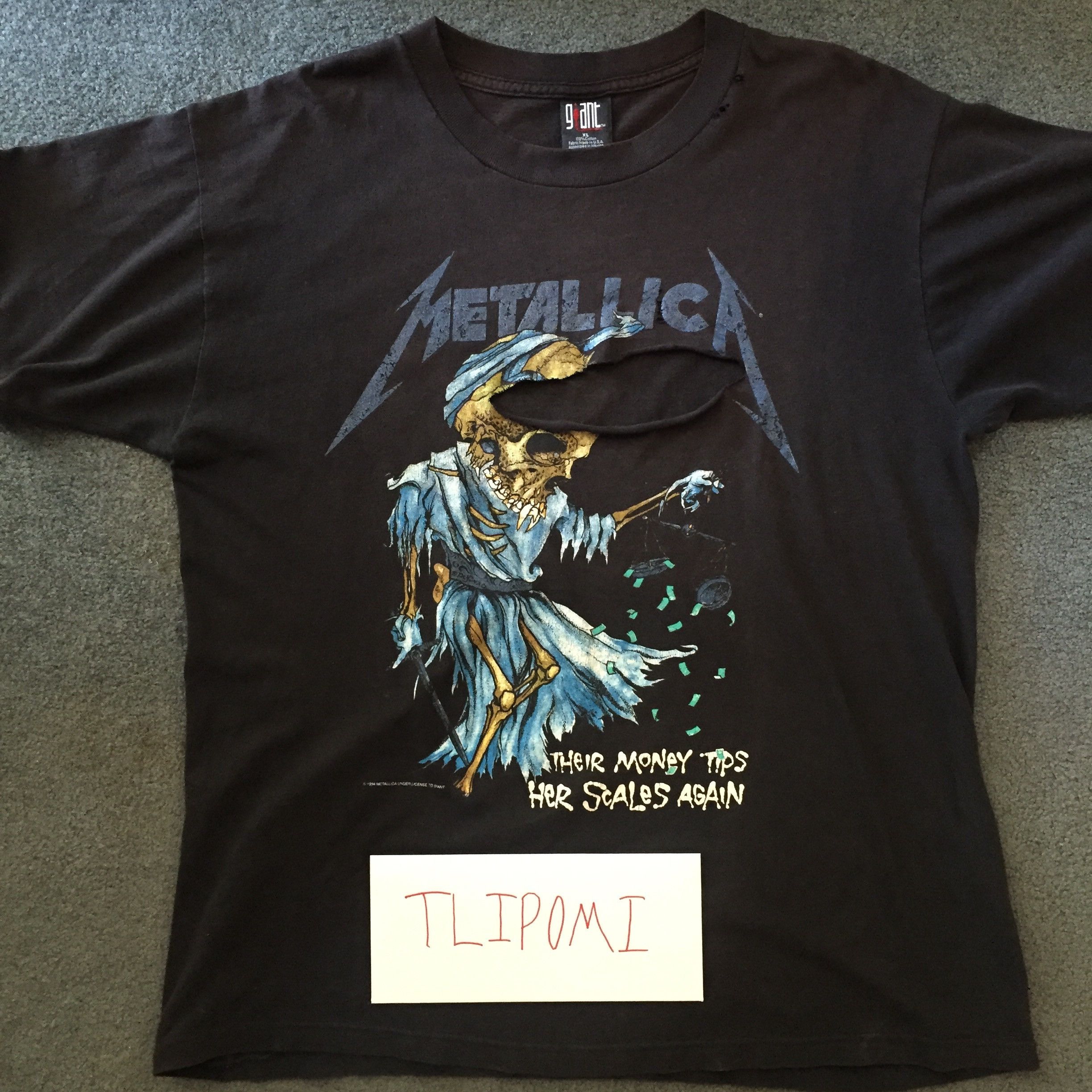 Rock Tees Vintage 1994 Metallica Doris Tee | Grailed