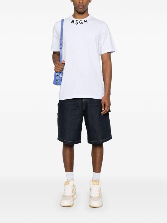 MSGM MSGM Men T-Shirts 3840MM102 25700201 White Size US L / EU 52-54 / 3 - 4 Thumbnail