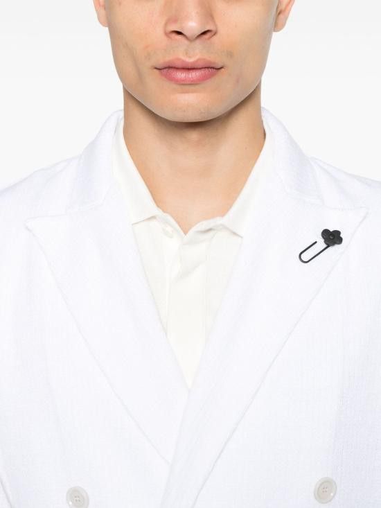Lardini LARDINI Men Jacket ESLJM57 ES64005100 White Size US L / EU 52-54 / 3 - 5 Thumbnail