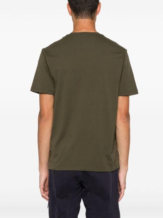 Tシャツ・カットソー C.P. COMPANY Men Polo Shirts 18CMTS031A 005100W683 Green C.P. Company C.P. COMPANY Men T-Shirts 18CMTS031A 005100W683