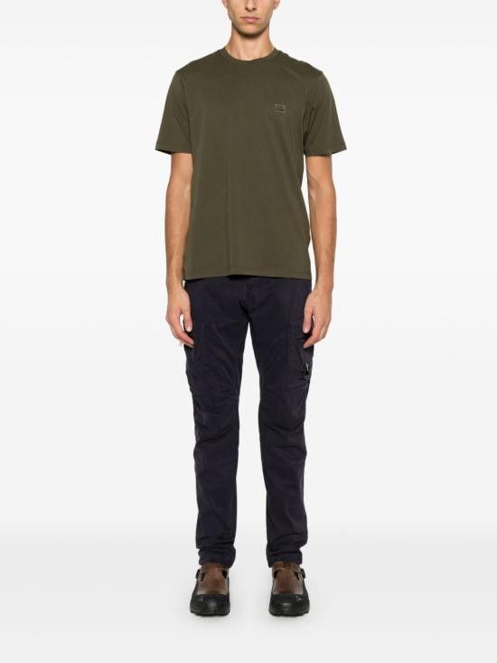 Tシャツ・カットソー C.P. COMPANY Men Polo Shirts 18CMTS031A 005100W683 Green C.P. Company C.P. COMPANY Men T-Shirts 18CMTS031A 005100W683
