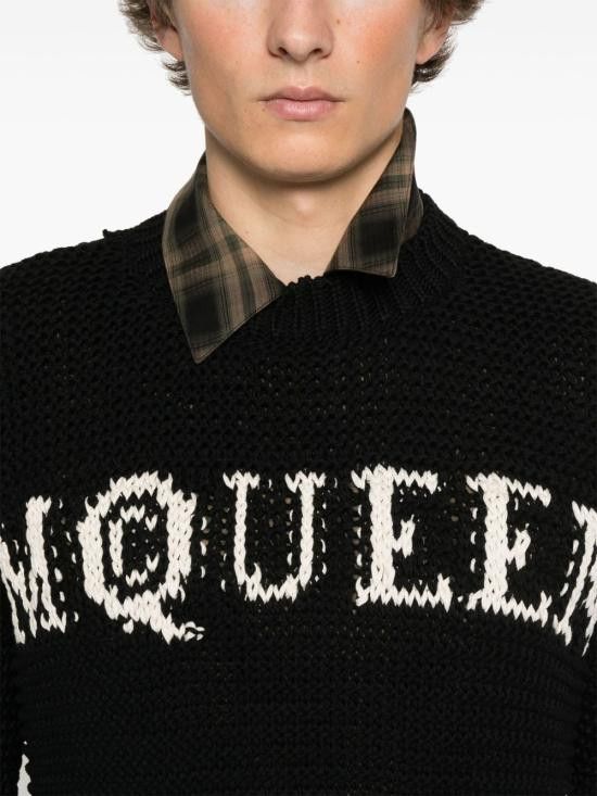 Alexander McQueen ALEXANDER MCQUEEN Men Sweater 829319 Q1BDL1080 Black Size US L / EU 52-54 / 3 - 2 Thumbnail