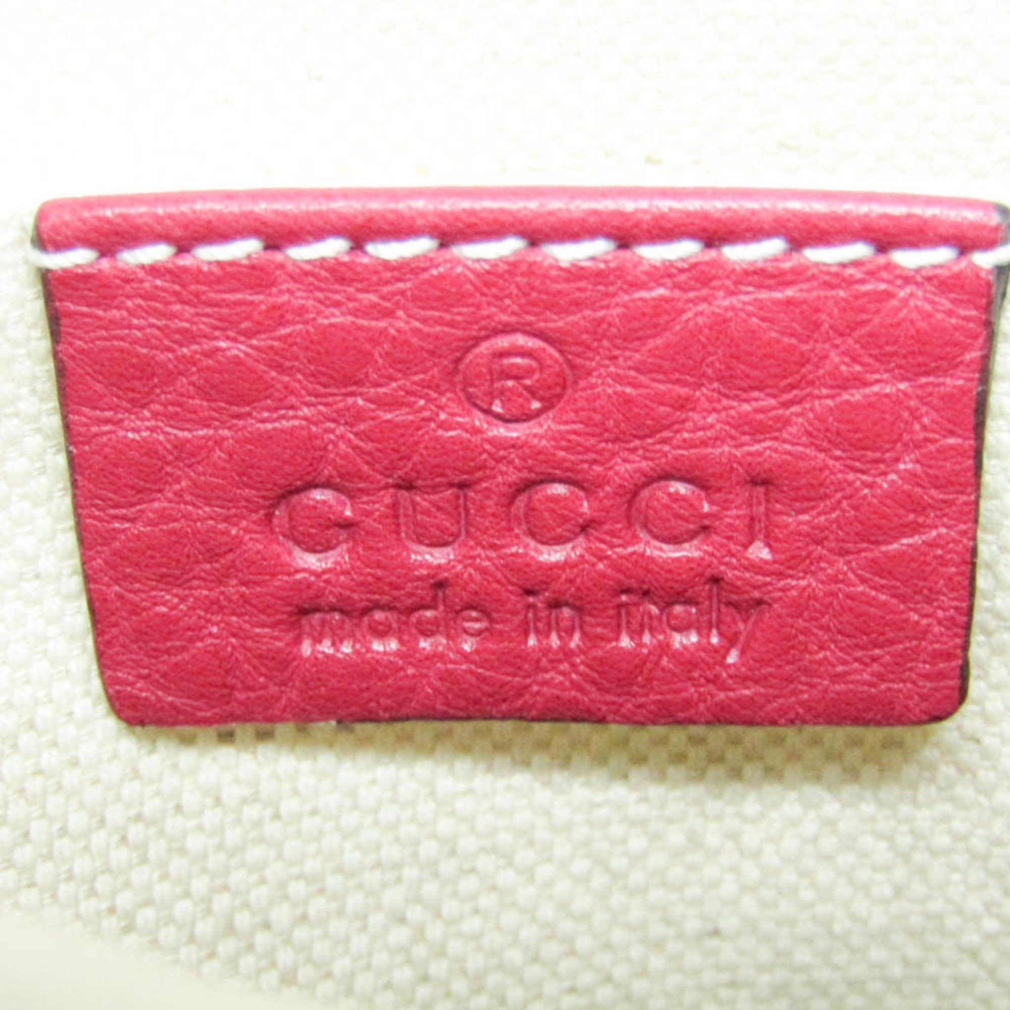 Gucci Gucci Bamboo 387149 Women's Leather,Bamboo Backpack Pink Red Size ONE SIZE - 16 Thumbnail