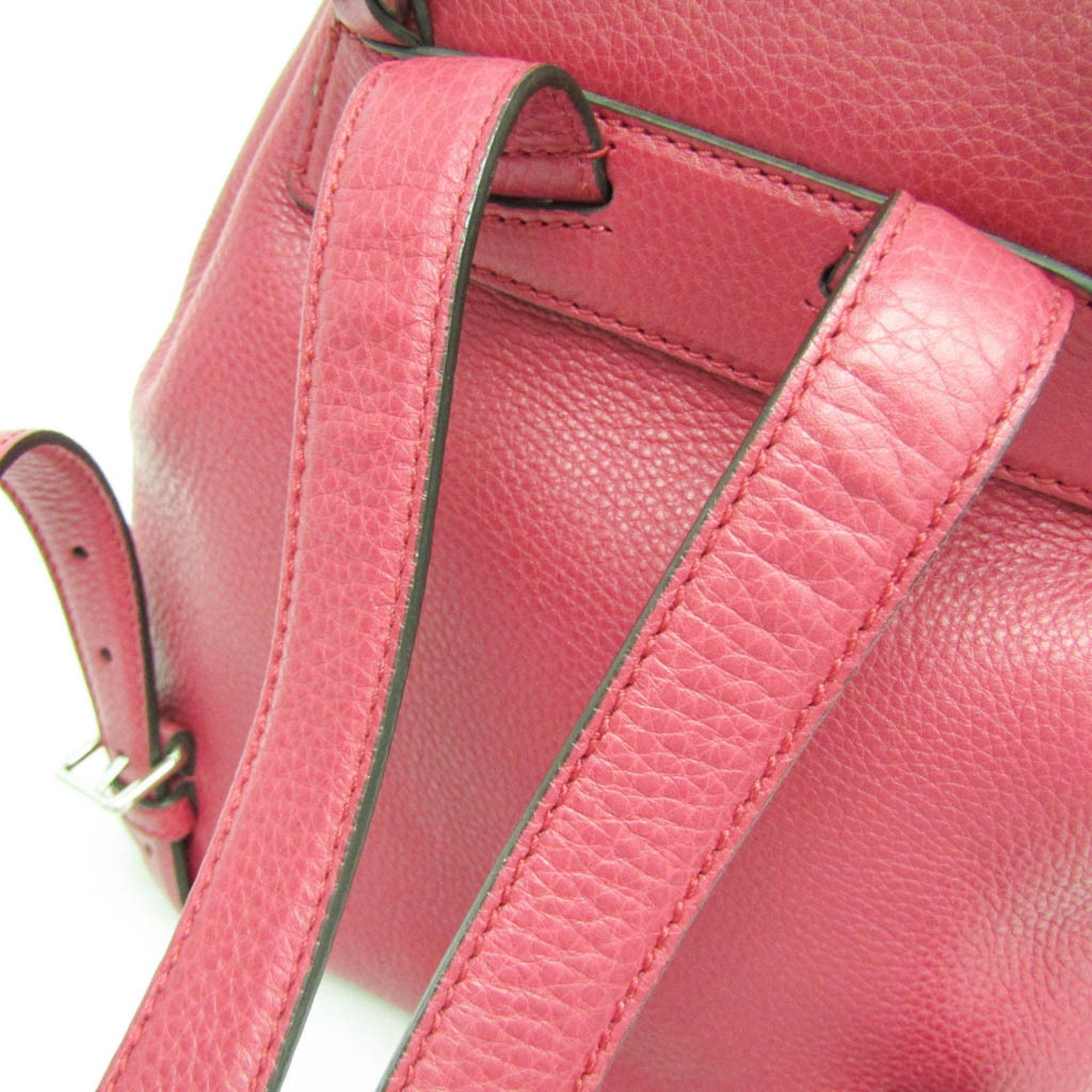 Gucci Gucci Bamboo 387149 Women's Leather,Bamboo Backpack Pink Red Size ONE SIZE - 11 Thumbnail