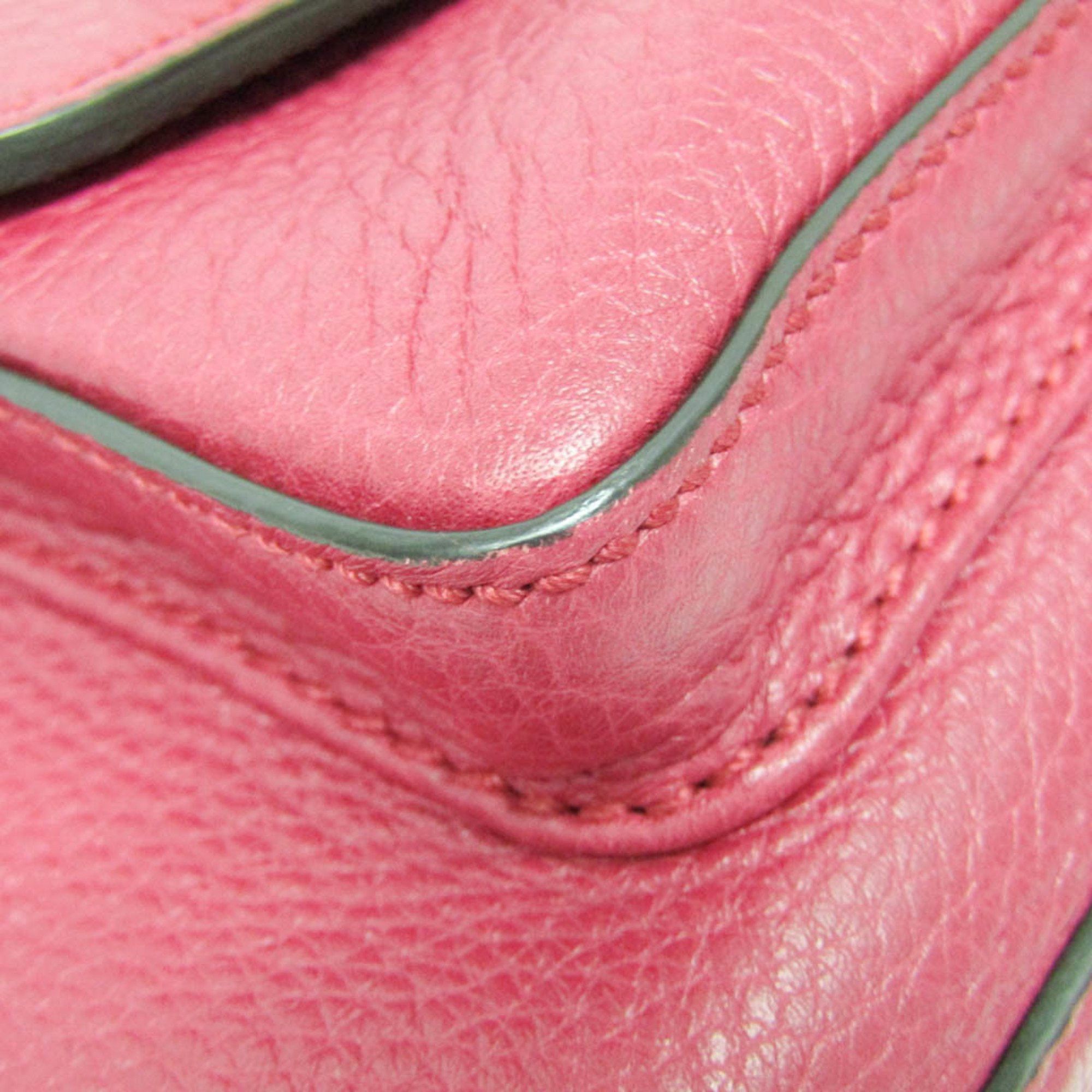 Gucci Gucci Bamboo 387149 Women's Leather,Bamboo Backpack Pink Red Size ONE SIZE - 7 Thumbnail