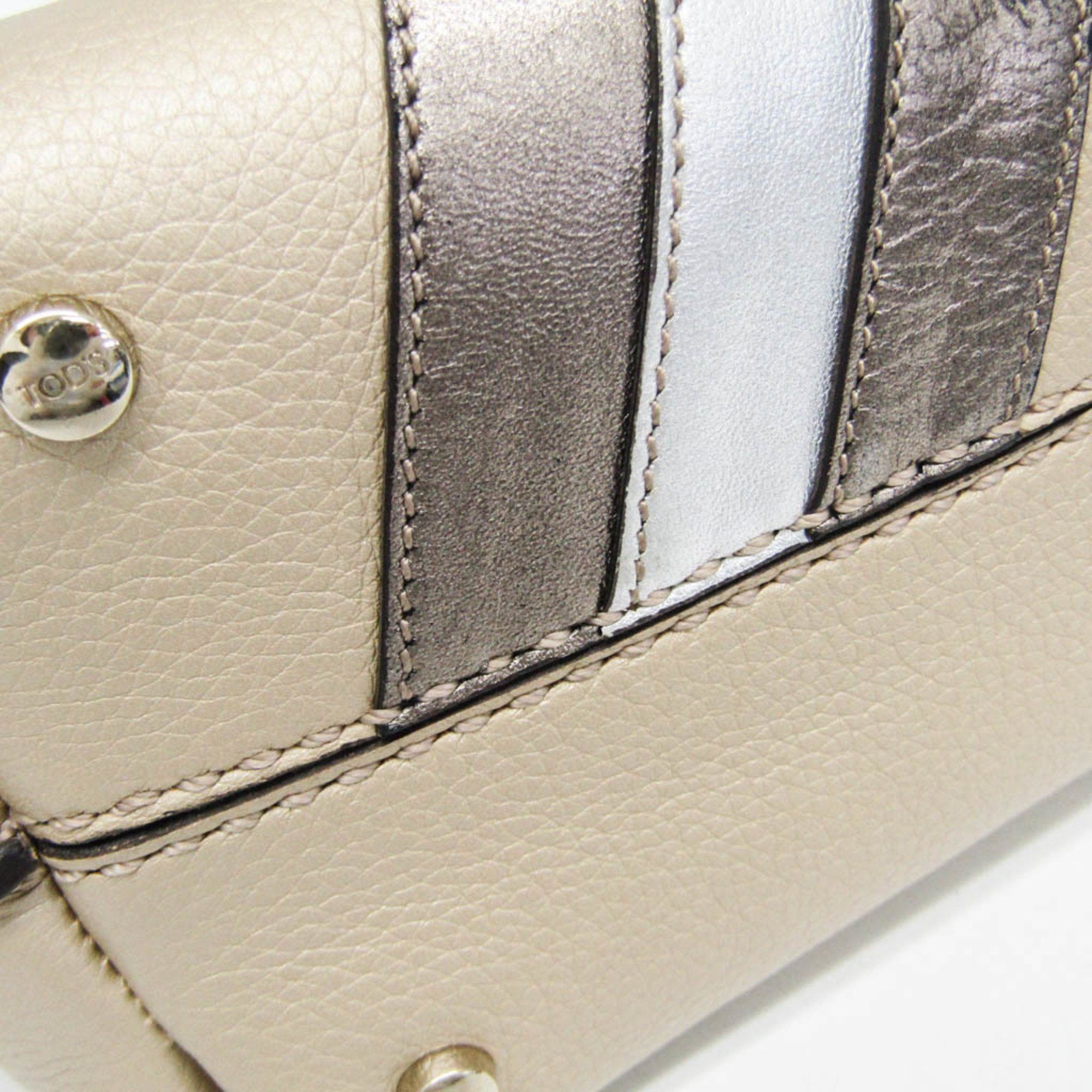 Tod's Tod's WAVE BAG Japan Exclusive Women's Leather Handbag,Shoulder Bag Champagne Gold,Metallic Bronze,Silver Size ONE SIZE - 7 Thumbnail