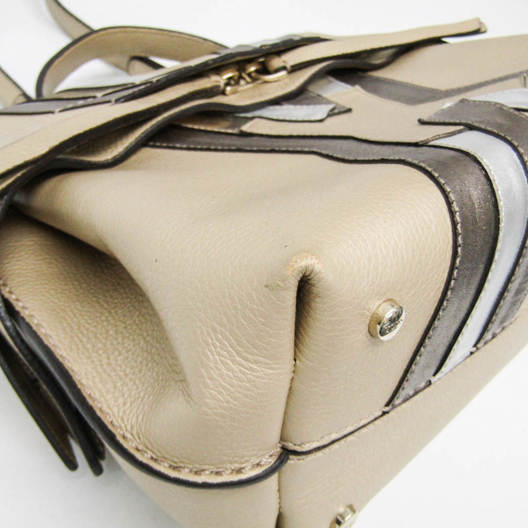 Tod's Tod's WAVE BAG Japan Exclusive Women's Leather Handbag,Shoulder Bag Champagne Gold,Metallic Bronze,Silver Size ONE SIZE - 6 Thumbnail