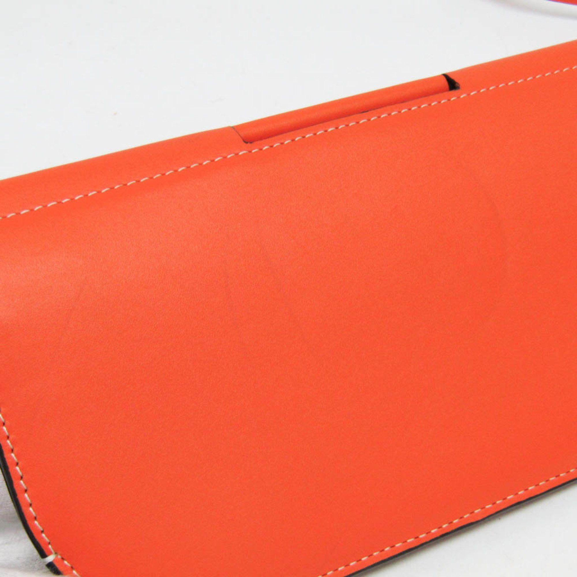 Loewe Loewe Gate Women's Leather Chain/Shoulder Wallet Orange Size ONE SIZE - 8 Thumbnail