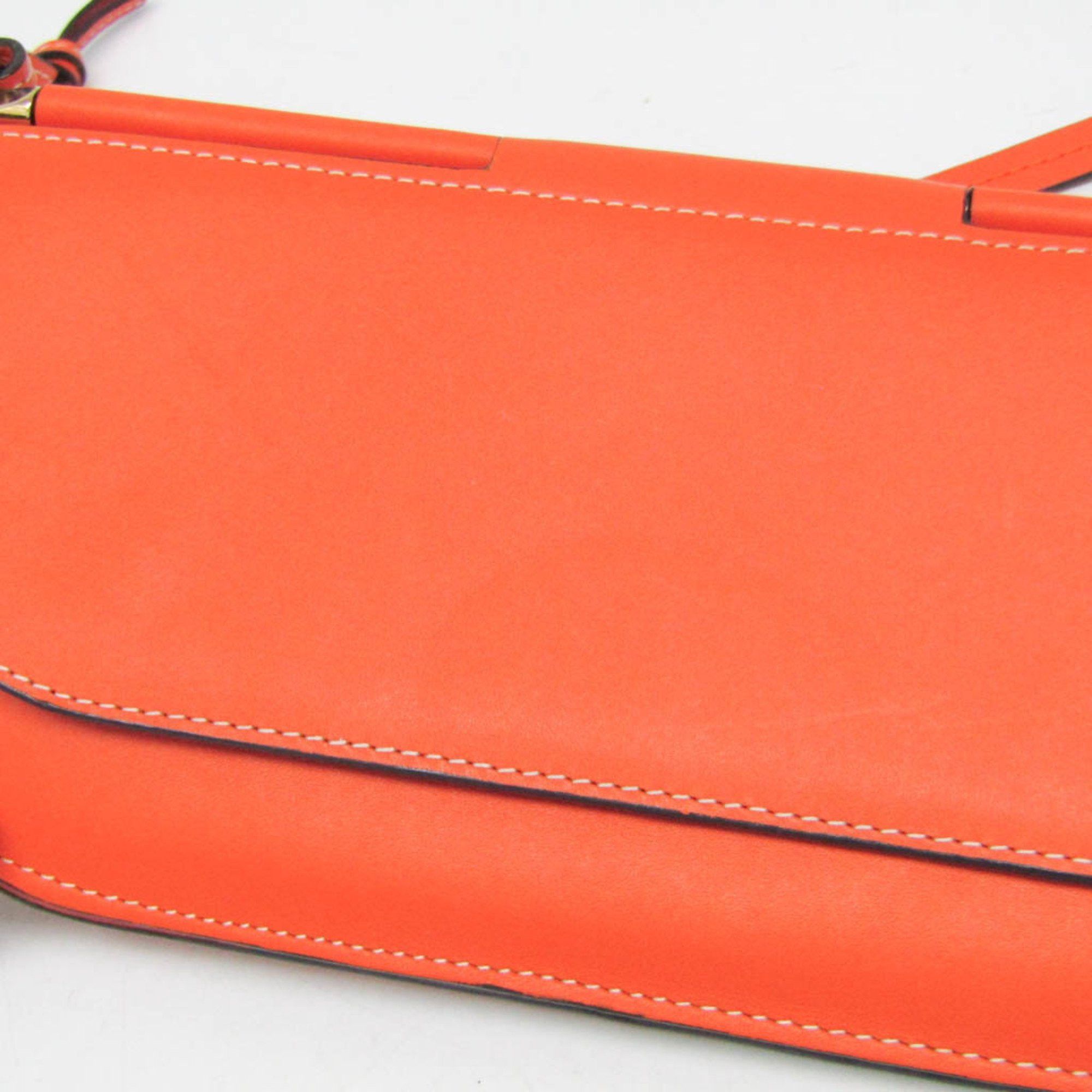 Loewe Loewe Gate Women's Leather Chain/Shoulder Wallet Orange Size ONE SIZE - 9 Thumbnail