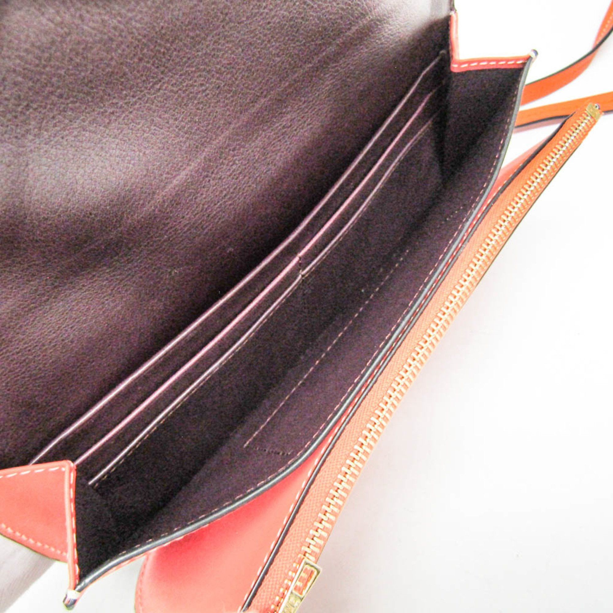 Loewe Loewe Gate Women's Leather Chain/Shoulder Wallet Orange Size ONE SIZE - 4 Thumbnail