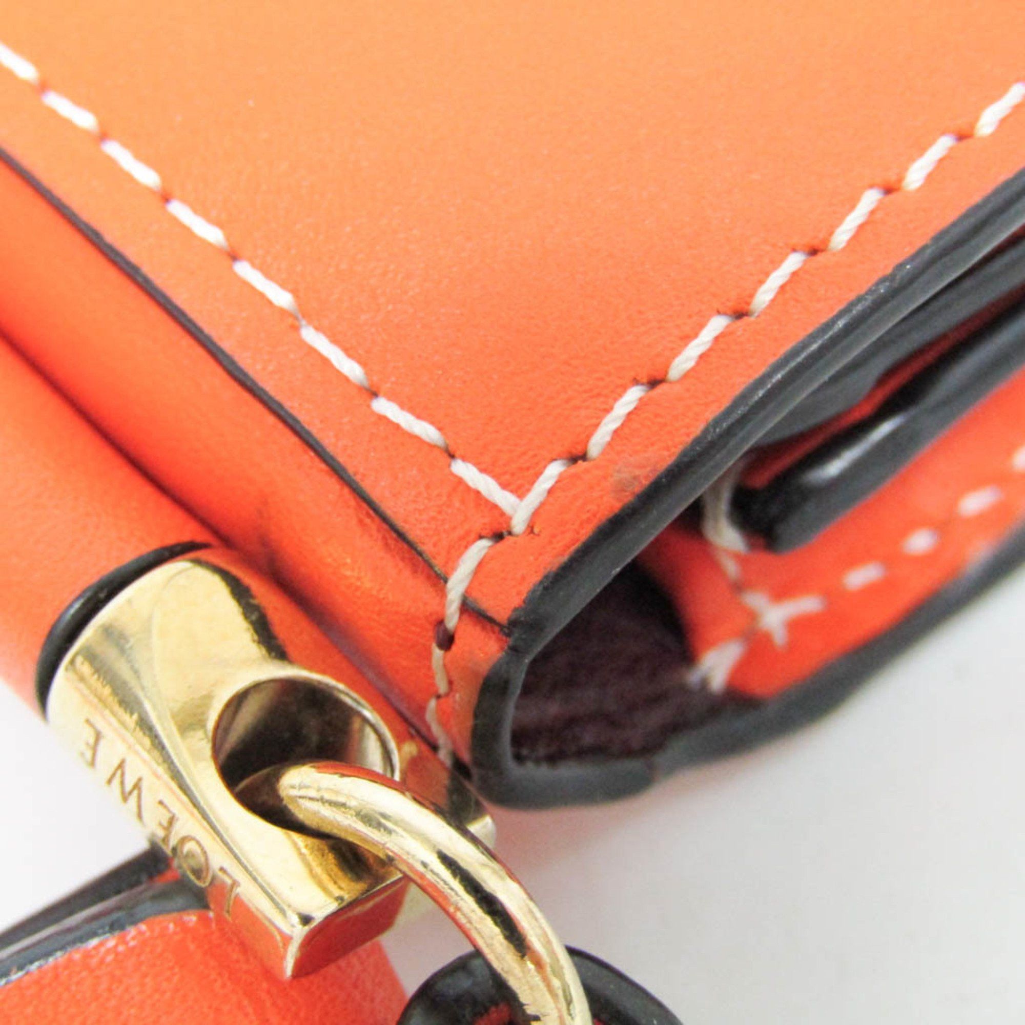 Loewe Loewe Gate Women's Leather Chain/Shoulder Wallet Orange Size ONE SIZE - 11 Thumbnail