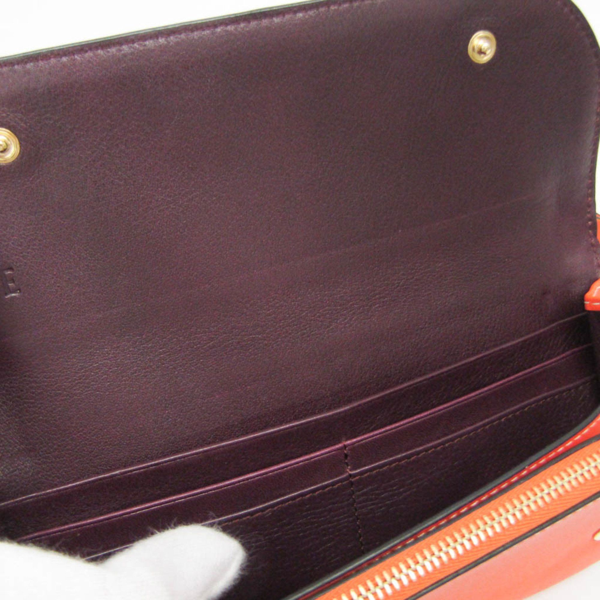 Loewe Loewe Gate Women's Leather Chain/Shoulder Wallet Orange Size ONE SIZE - 15 Thumbnail