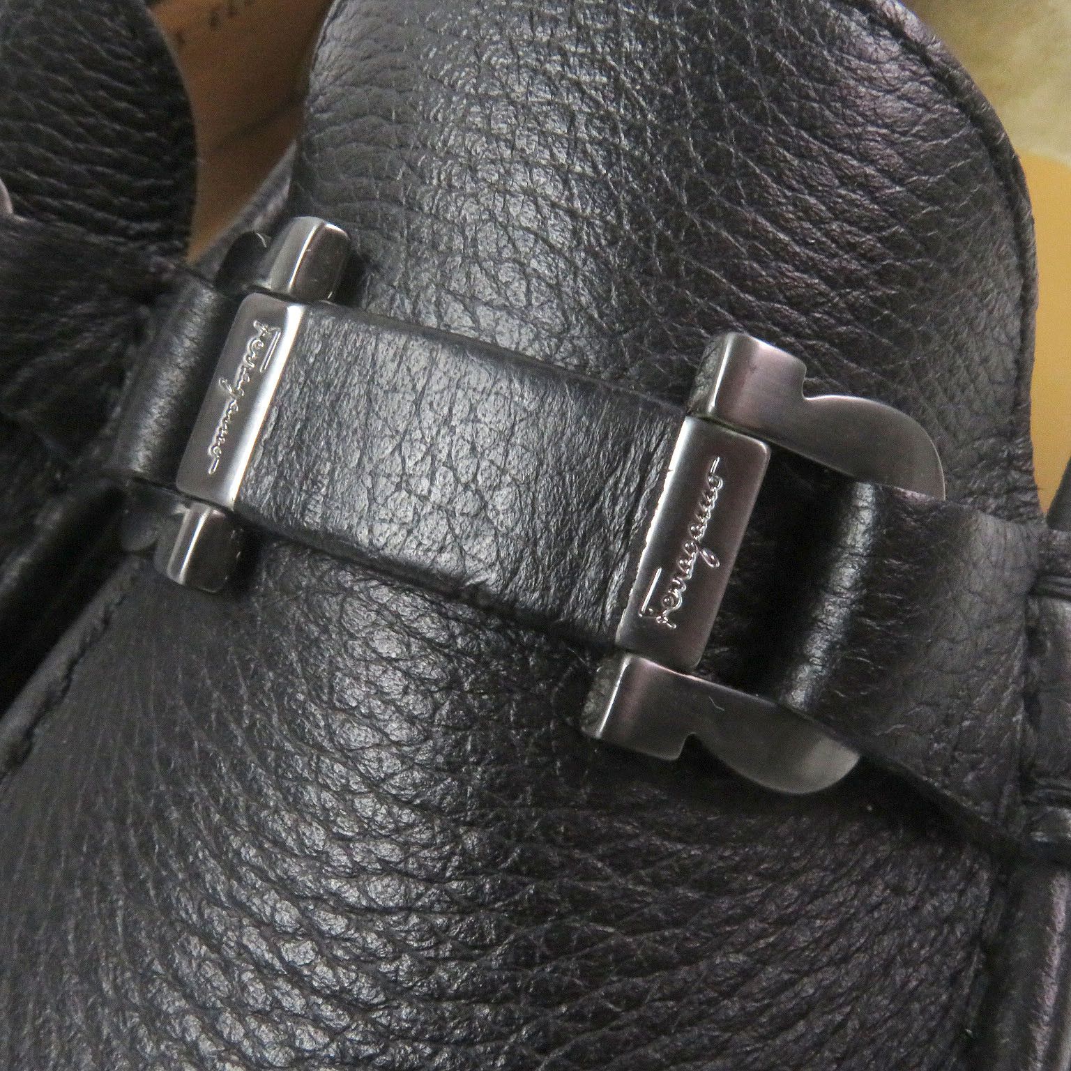Salvatore Ferragamo Salvatore Ferragamo Salvatore Ferragamo Double Gancini Leather Loafers Leather Shoes Size ONE SIZE - 7 Thumbnail