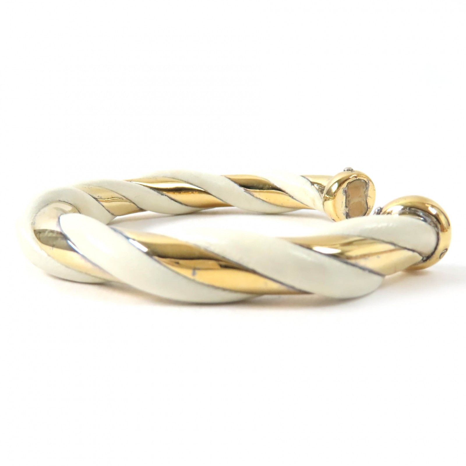 Hermes Hermes Hermes Twist SV925 Leather Bangle Metal Bangle DUTY FREE for USA Size ONE SIZE - 2 Thumbnail