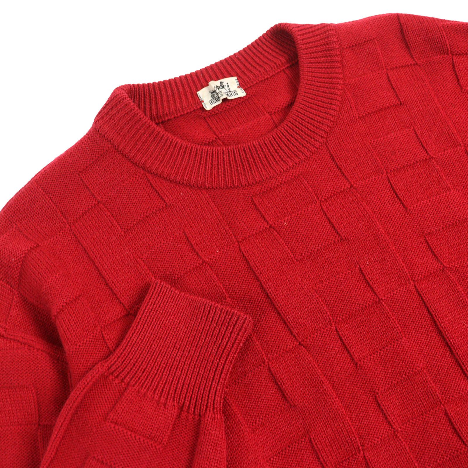 Hermes Hermes Hermes H Pattern Wool Knit Natural Material Tops Size ONE SIZE - 3 Thumbnail