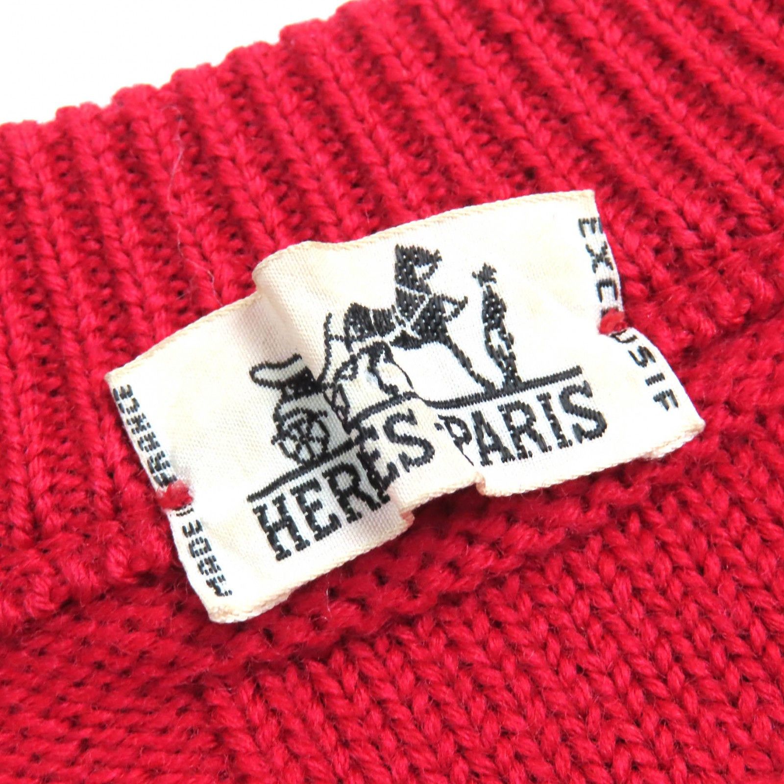 Hermes Hermes Hermes H Pattern Wool Knit Natural Material Tops Size ONE SIZE - 4 Thumbnail