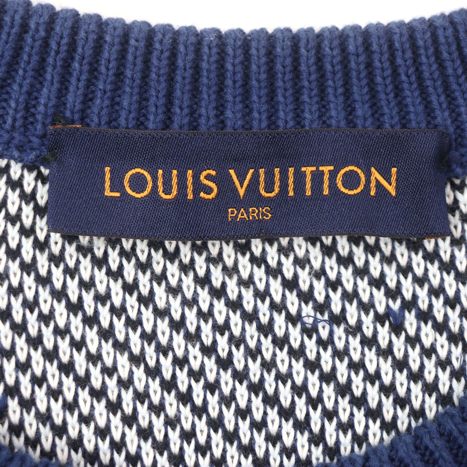 Louis Vuitton Louis Vuitton Louis Vuitton Camo pique jacquard Cotton Knit Sweater Cotton Tops RM201M DUTY FREE for USA Size ONE SIZE - 5 Thumbnail