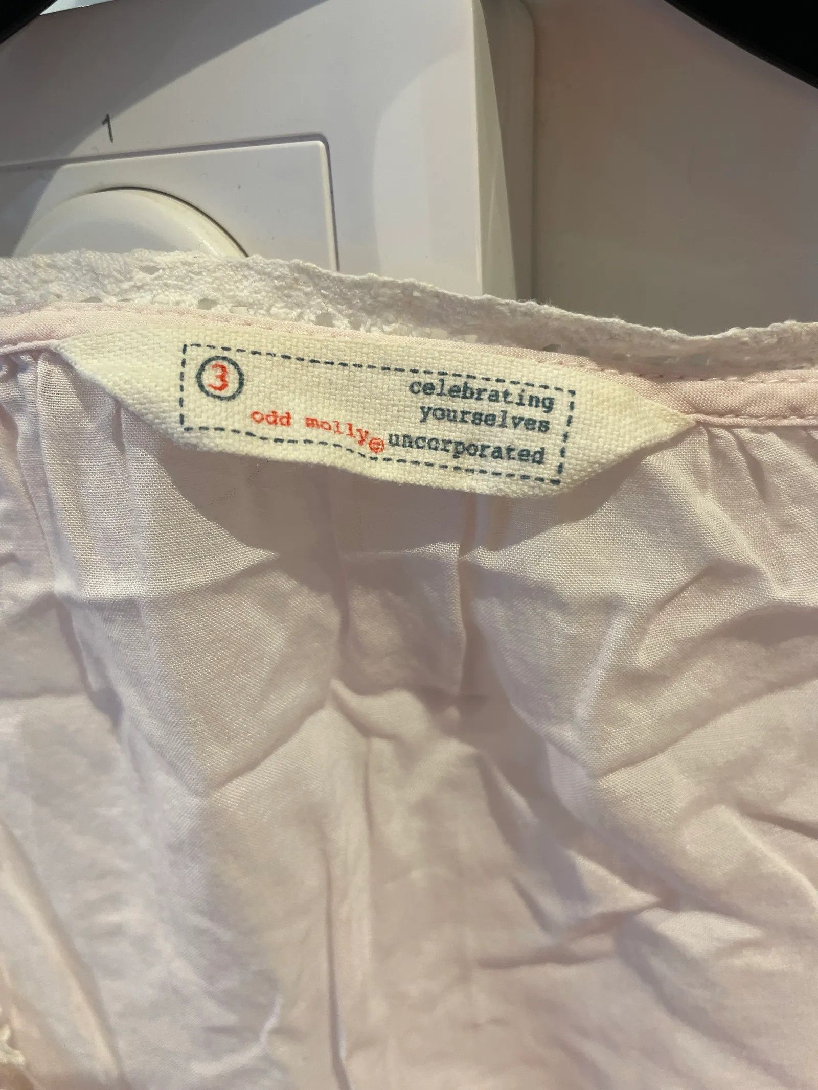 Odd Molly Odd Molly Ljusrosa spetsblus Blouse Size L / US 10 / IT 46 - 2 Thumbnail