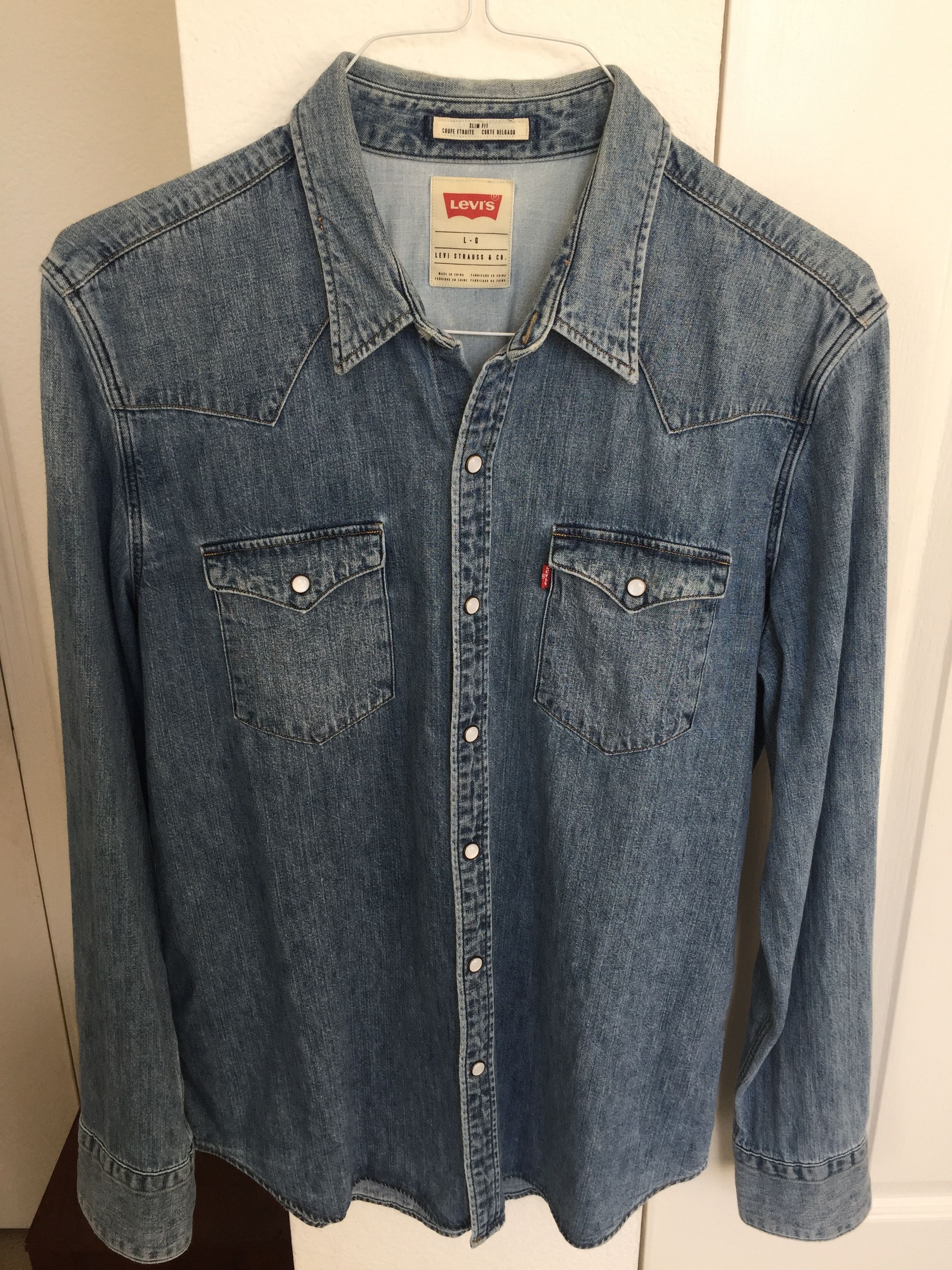 Levi's Levi's Western Snap Button Shirt - Slim Fit Large Size US L / EU 52-54 / 3 - 1 Thumbnail