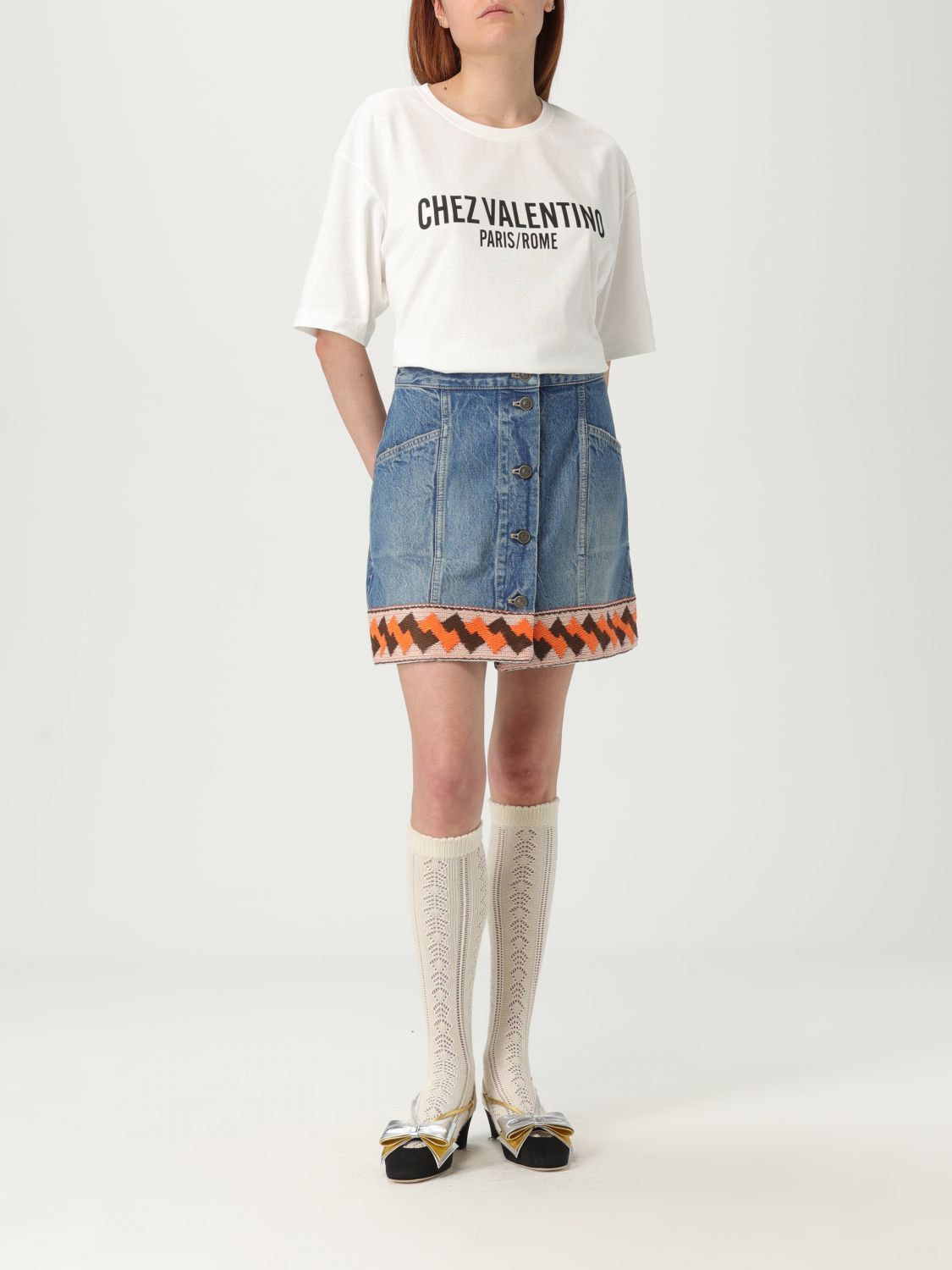 Valentino Valentino T-Shirt Woman Ivory Size XS / US 0-2 / IT 36-38 - 2 Thumbnail