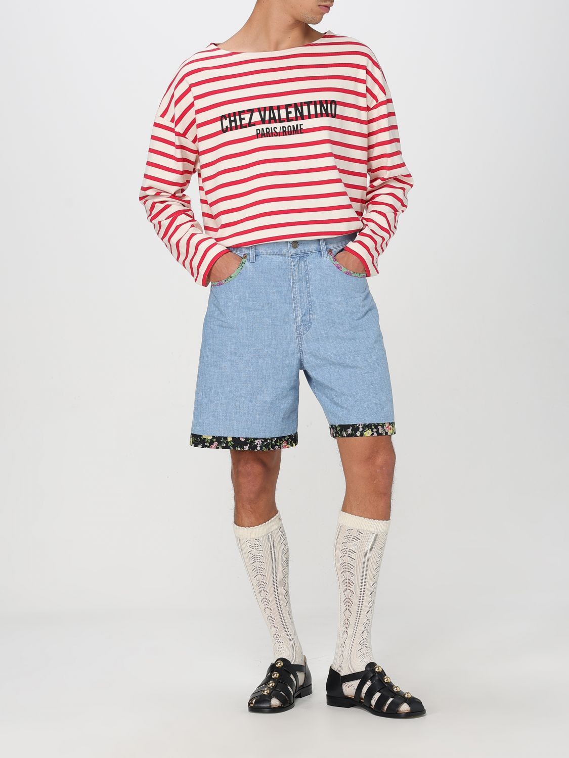 Valentino Valentino Short Men Denim Size US 31 - 2 Thumbnail