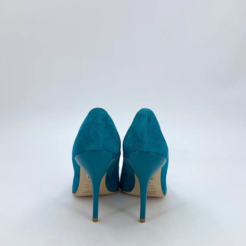 Roger Vivier Roger Vivier Blue Suede High Heels Size US 8 / IT 38 - 4 Thumbnail