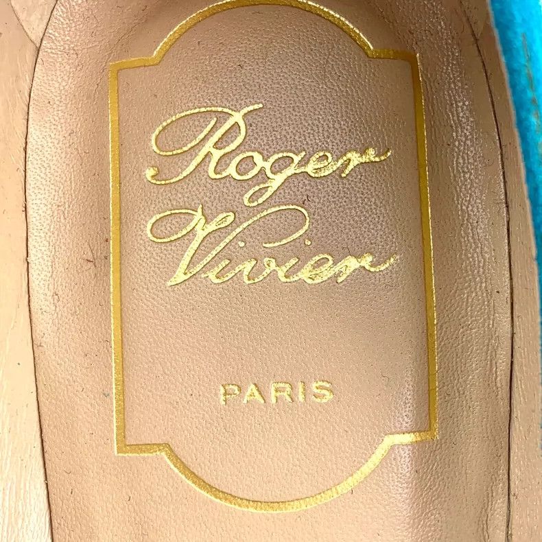 Roger Vivier Roger Vivier Blue Suede High Heels Size US 8 / IT 38 - 7 Thumbnail
