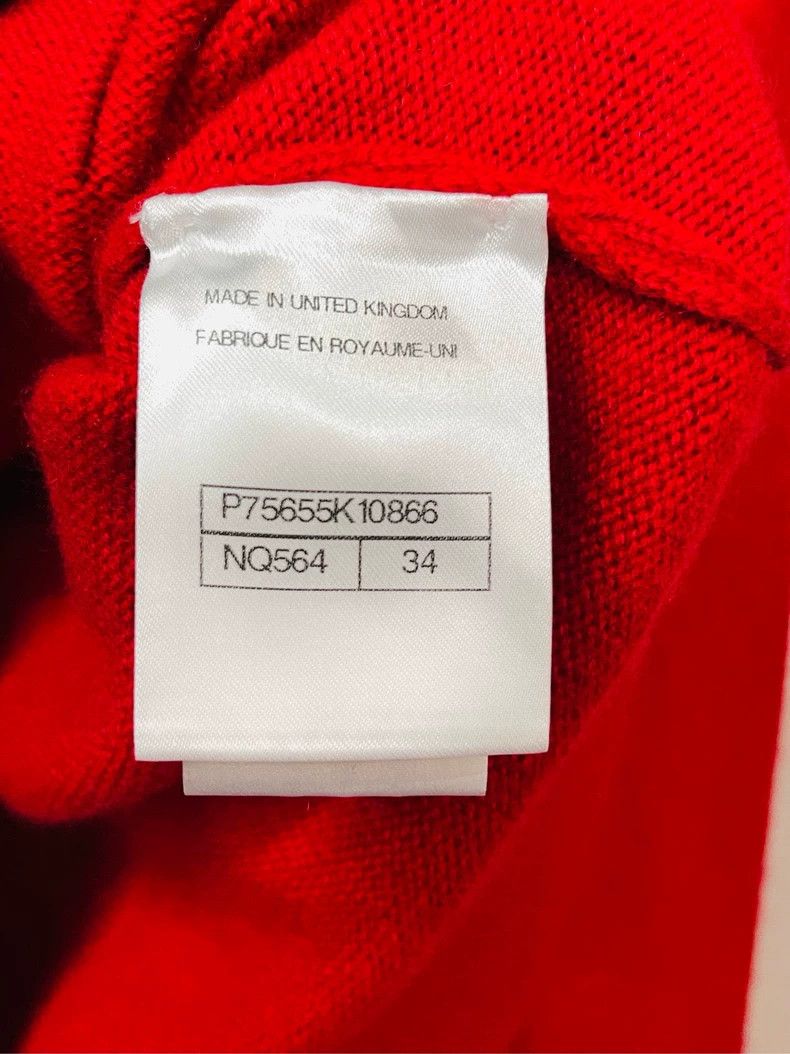 Chanel Chanel Red Knit Sweater with Pockets- DMC Size M / US 6-8 / IT 42-44 - 5 Thumbnail