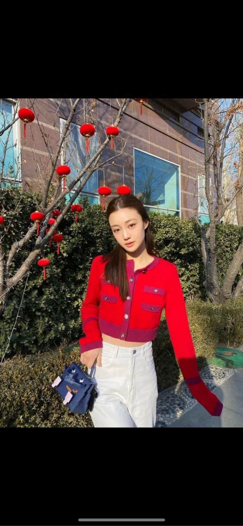 Chanel Chanel Red Knit Sweater with Pockets- DMC Size M / US 6-8 / IT 42-44 - 7 Thumbnail