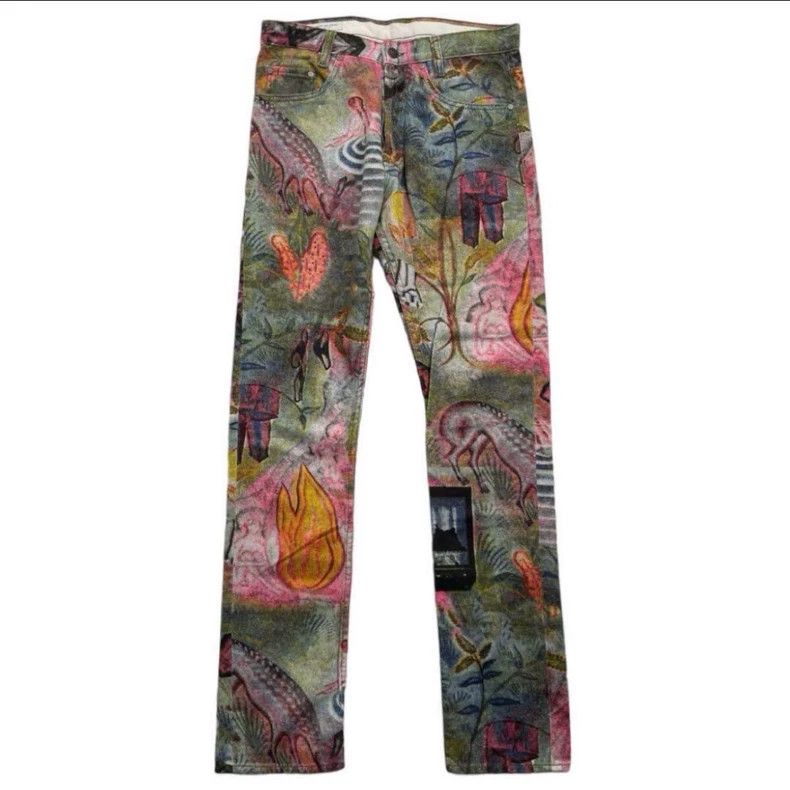 Dries Van Noten Colorful Printed Trousers by Dries Van Noten- DMC Size US 32 / EU 48 - 2 Thumbnail