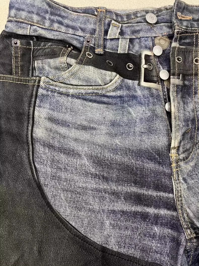 Acne Studios Acne Studios 3D Print Loose Jeans- DMC Size US 31 - 3 Thumbnail