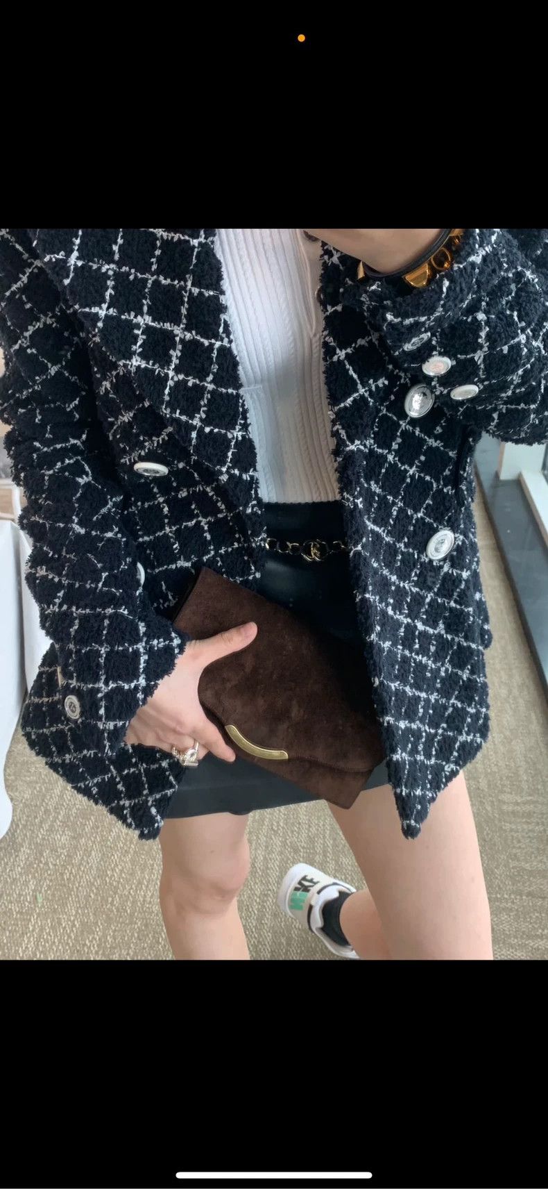 Chanel Chanel Black and White Checked Waistcoat- DMC Size US M / EU 48-50 / 2 - 8 Thumbnail
