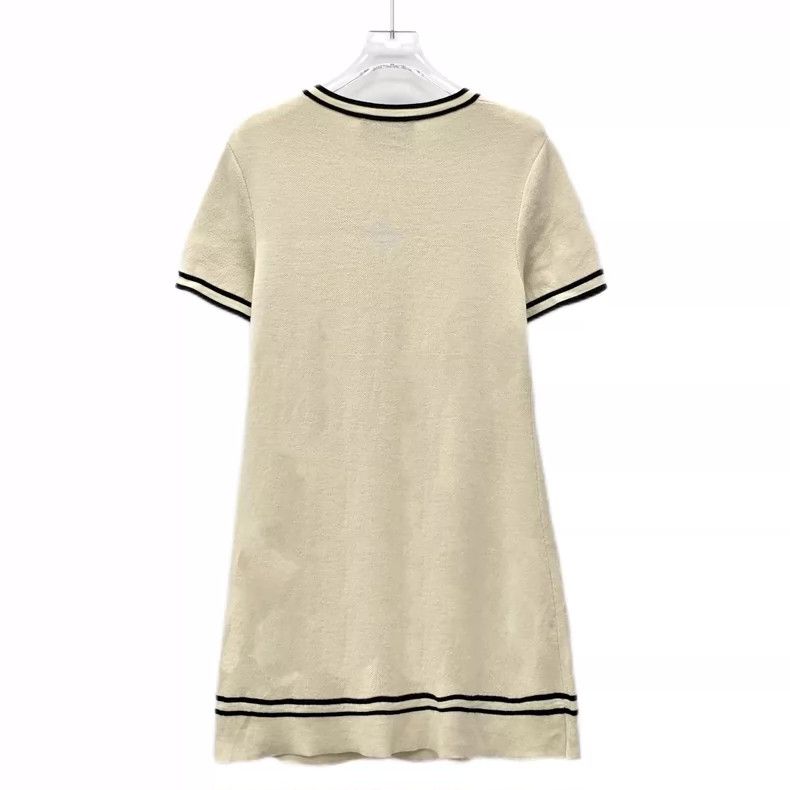Gucci Gucci Beige Striped Wool Knit Dress- DMC Size US 28 / EU 44 - 2 Thumbnail