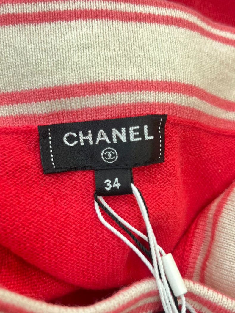 Chanel Chanel Logo Knitted Skirt with Buckle- DMC Size 34" / US 12 / IT 48 - 3 Thumbnail