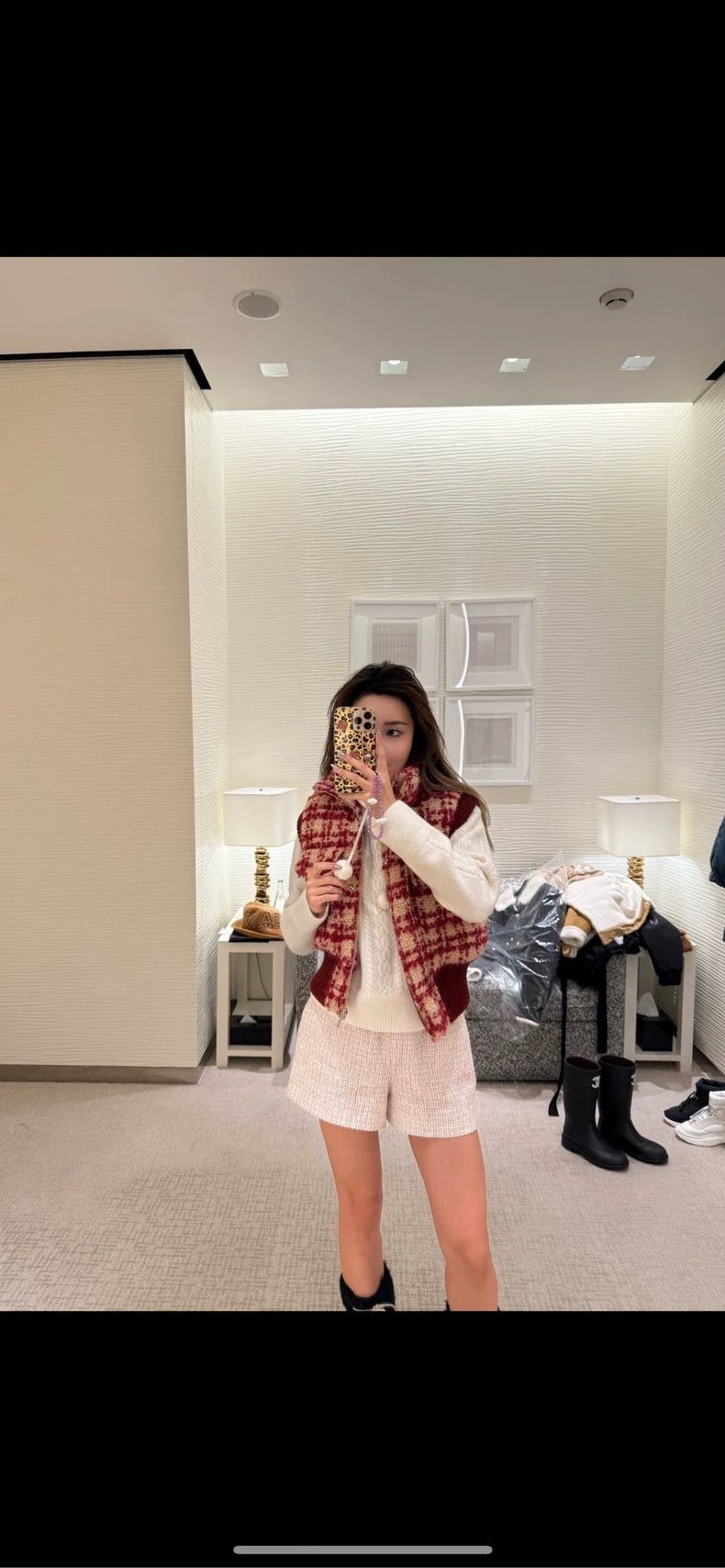 Chanel Chanel Red Checkered Vest from 24N Collection- DMC Size US M / EU 48-50 / 2 - 5 Thumbnail