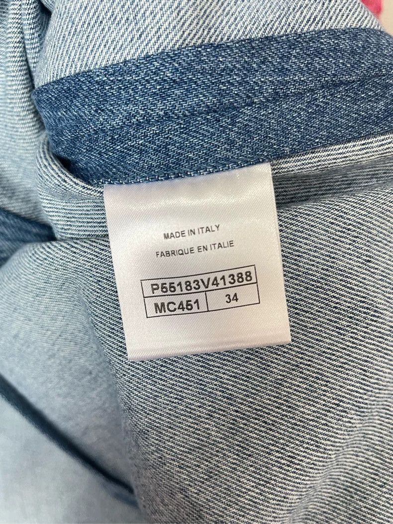 Chanel Chanel Denim Jacket with Pink Sleeves- DMC Size US M / EU 48-50 / 2 - 3 Thumbnail