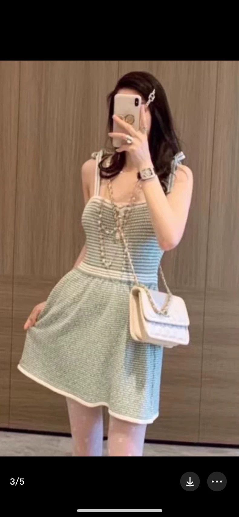 Chanel Chanel Mint Green Strap Dress- DMC Size 34" / US 12 / IT 48 - 5 Thumbnail