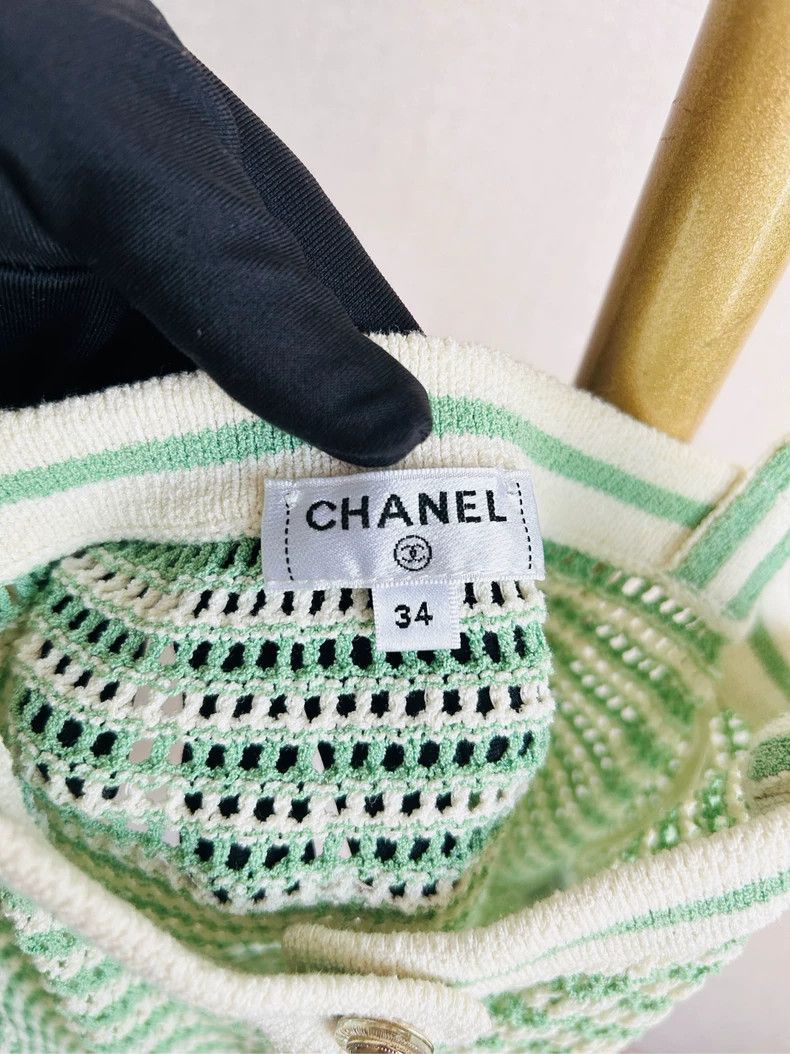 Chanel Chanel Mint Green Strap Dress- DMC Size 34" / US 12 / IT 48 - 3 Thumbnail