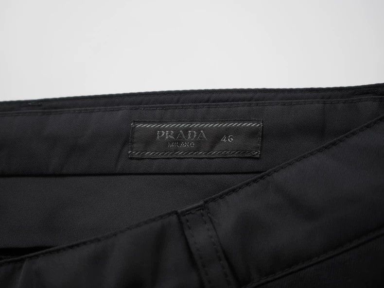 Prada Prada Black Wool Straight Leg Trousers- DMC Size US 31 - 5 Thumbnail