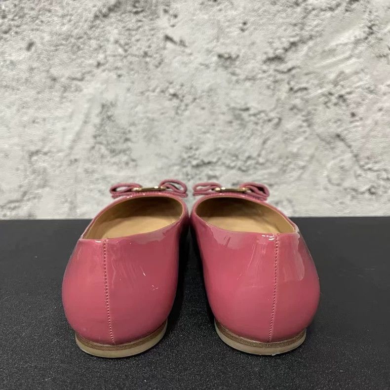 Salvatore Ferragamo Ferragamo Pink Ballerina Flats with Bow-yf Size US 7 / IT 37 - 3 Thumbnail