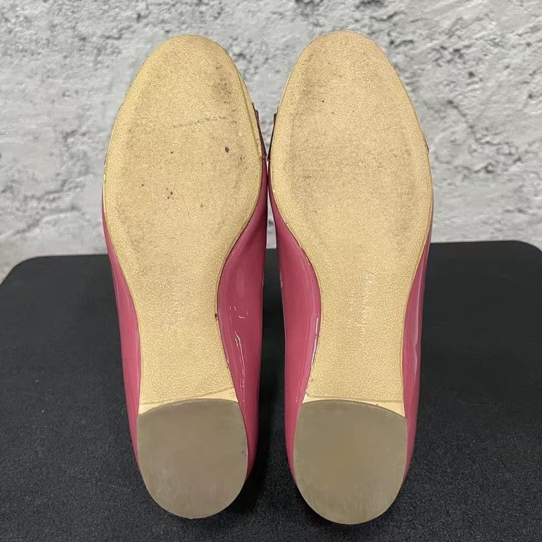 Salvatore Ferragamo Ferragamo Pink Ballerina Flats with Bow-yf Size US 7 / IT 37 - 7 Thumbnail